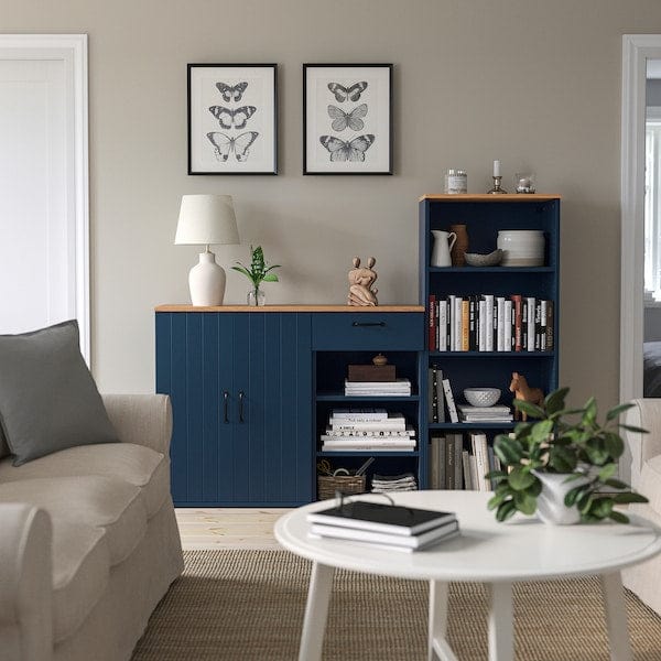 Ikea SKRUVBY - Storage combination, black-blue, 180x140 cm