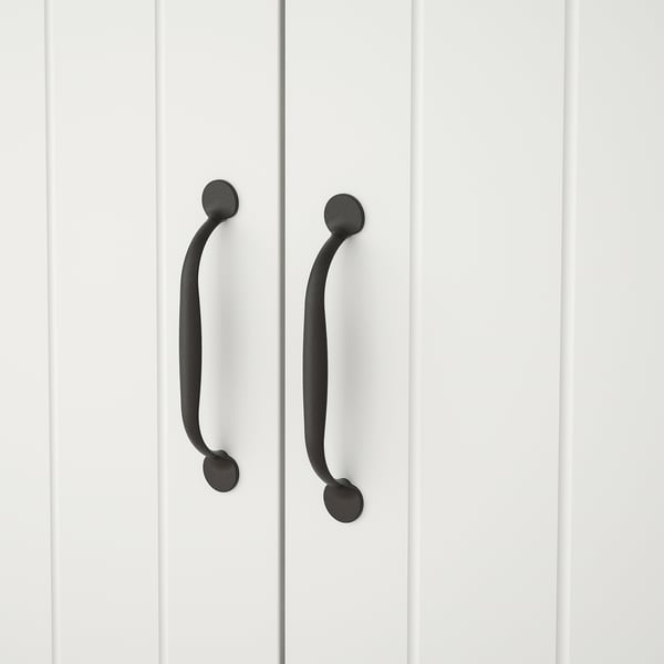 SKRUVBY TV storage combination, white, 226x38x90 cm