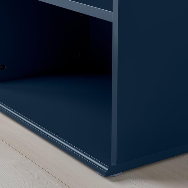 SKRUVBY bookcase, black-blue, 60x140 cm