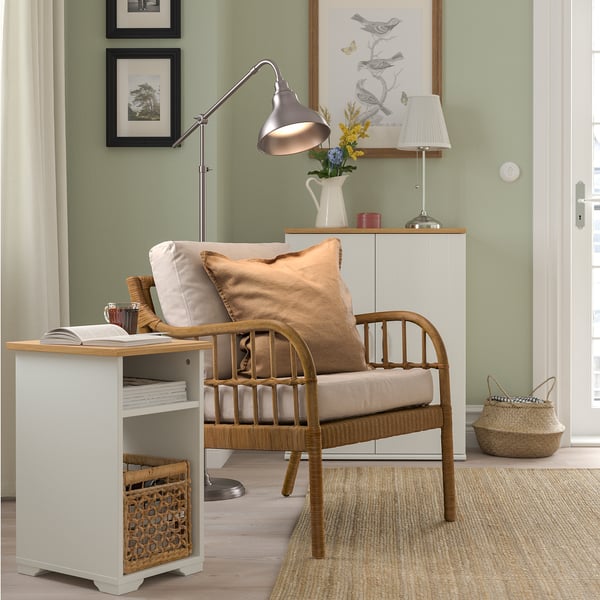 SKRUVBY side table, white, 40x32 cm