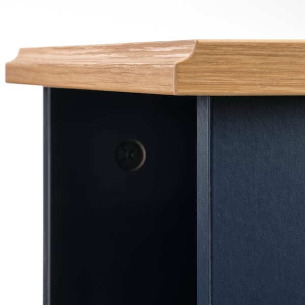 SKRUVBY side table, black-blue, 40x32 cm