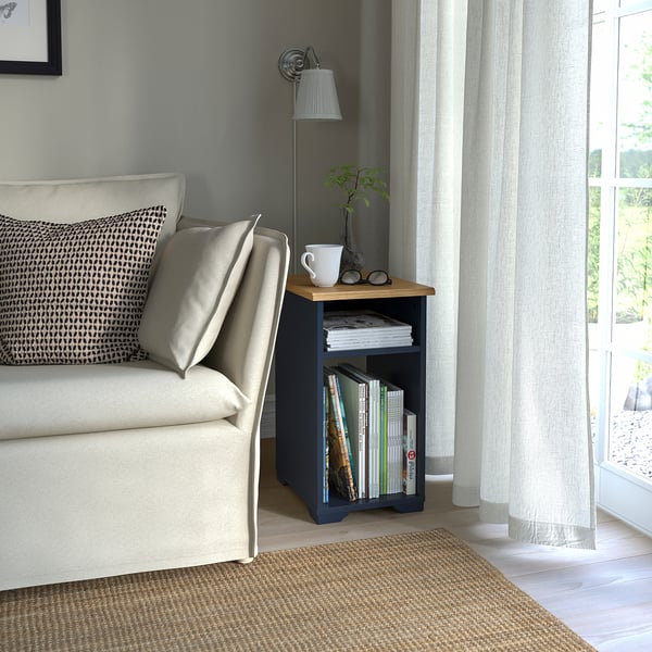 SKRUVBY side table, black-blue, 40x32 cm