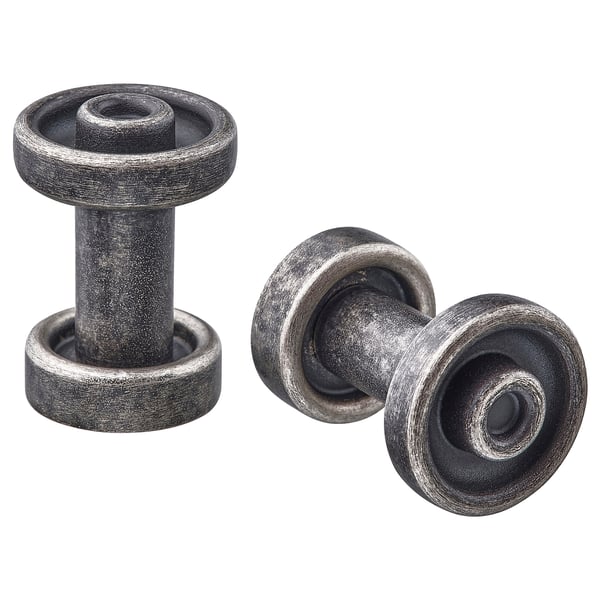 SKRUVSHULT knob, anthracite, 18 mm, 2 pack