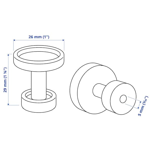 Ikea SKRUVSHULT - Knob, anthracite, 26 mm