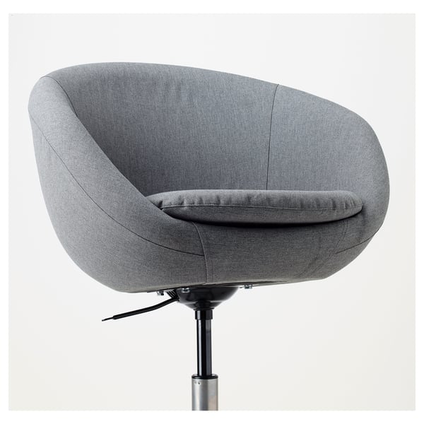 SKRUVSTA swivel chair, Vissle grey, 69 cm