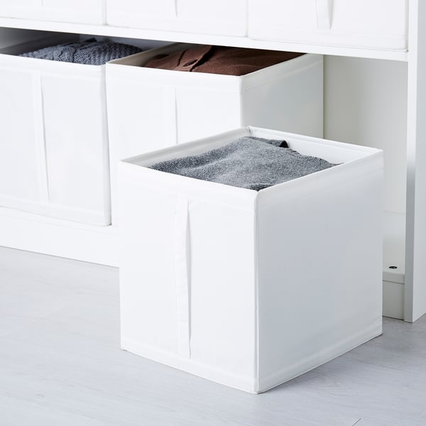 SKUBB box, white, 31x34x33 cm, 3 pack