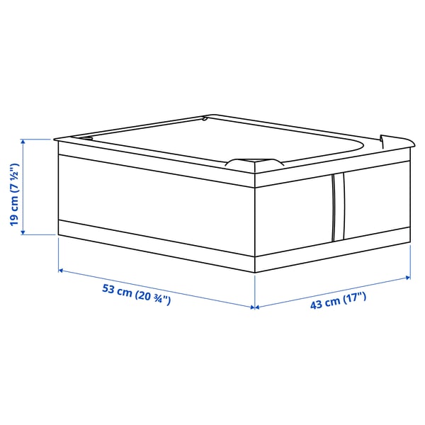 SKUBB storage case, dark grey, 43x53x19 cm