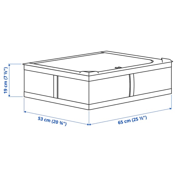 SKUBB storage case, dark grey, 65x53x19 cm