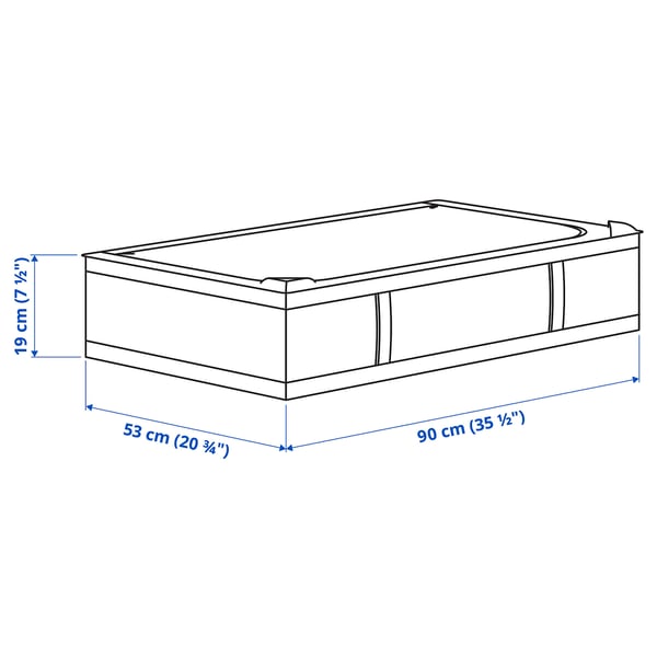 SKUBB storage case, dark grey, 90x53x19 cm