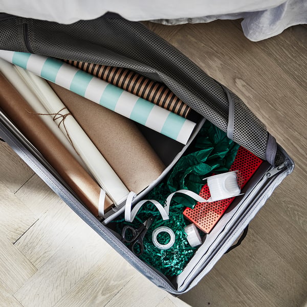 SKUBB storage case for wrapping paper, dark grey, 90x30x15 cm