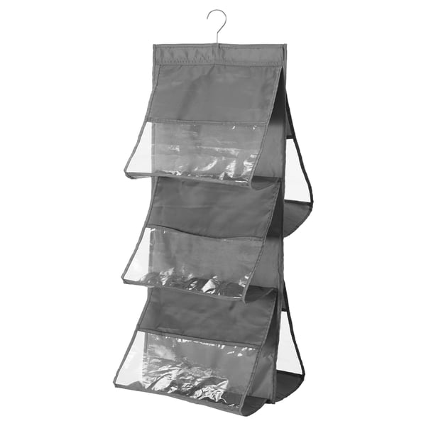 SKUBB hanging handbag organiser, dark grey, 39x93 cm
