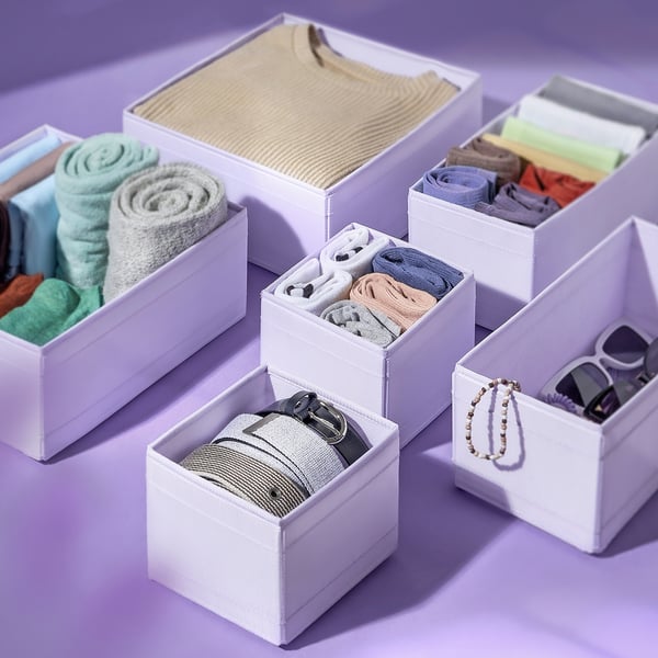 SKUBB box, set of 6, lilac