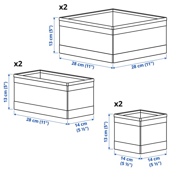 SKUBB - SKUBB Box, set of 6, white