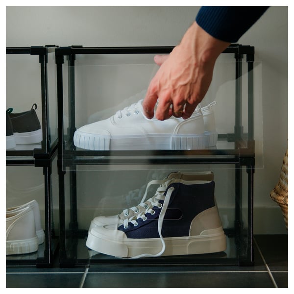 SKUFFEN - SKUFFEN Shoe box, transparent, 36x29x21 cm