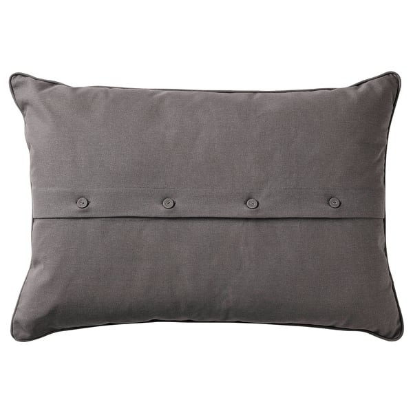 SKUGGNÄVA cushion, white/grey, 40x58 cm