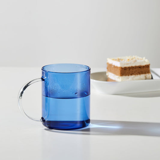 SKUGGSTUBB mug, light blue/glass, 41 cl