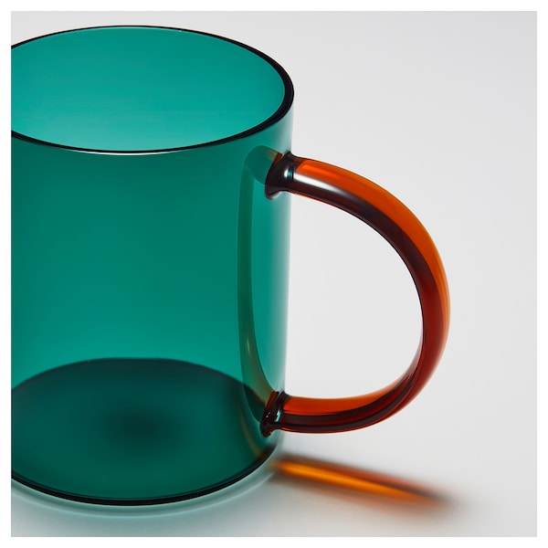 SKUGGSTUBB - Mug, mixed colours green/brown, 41 cl