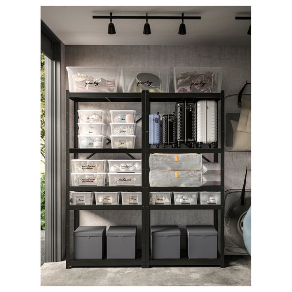 SKURUP ceiling track, 3-spots, black, 8 cm