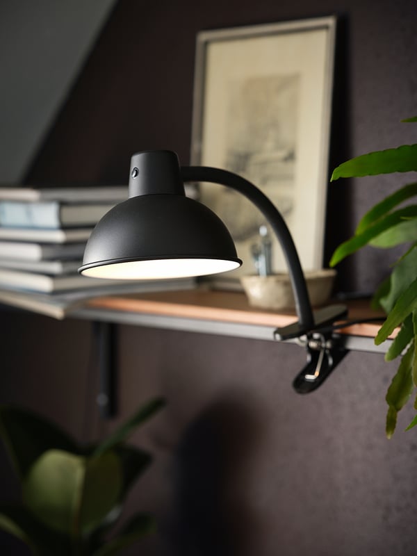 SKURUP clamp spotlight, black, 15.6 cm
