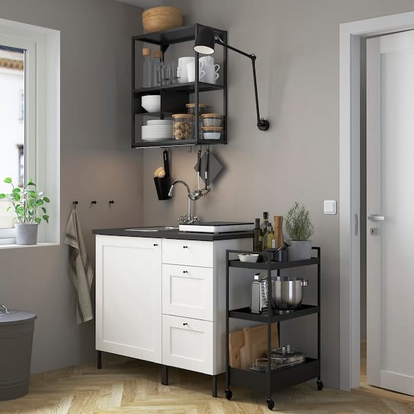 Ikea SKYDRAG LED lum bar underneath/guardar/sens, adjustable light intensity anthracite, 40 cm