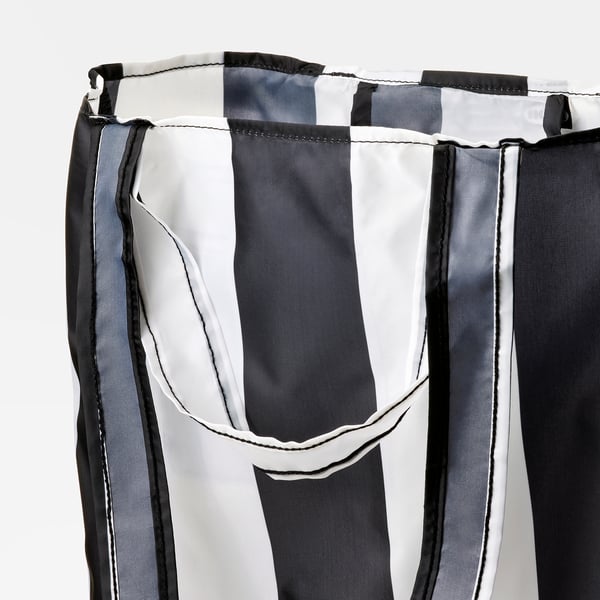 SKYNKE carrier bag, striped/black white, 45x36 cm