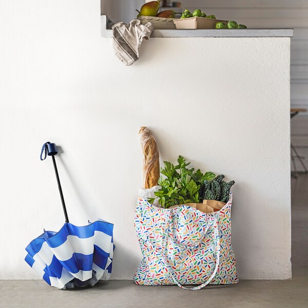 SKYNKE carrier bag, multicolour/patterned, 45x36 cm