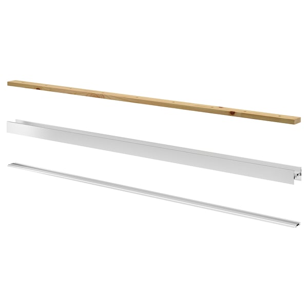 SKYTTA rail for sliding door frame, 2 tracks aluminium-colour, 200.0x8.1 cm