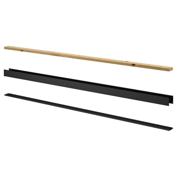 SKYTTA - SKYTTA Rail for sliding door frame, 2 tracks black