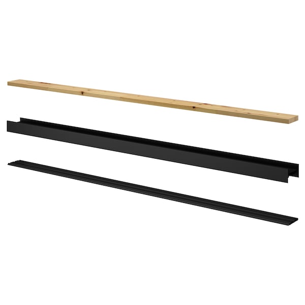 SKYTTA - Rail for sliding door frame, 3 tracks black