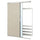SKYTTA / BOAXEL reach-in wardrobe with sliding door, aluminium Mehamn/Auli/grey-beige mirror glass, 177x65x240 cm