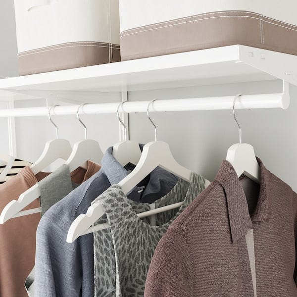 Ikea SKYTTA / BOAXEL - Reach-in wardrobe with sliding door, white Mehamn/Auli/white stained oak effect mirror glass, 202x65x240 cm