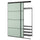 SKYTTA / BOAXEL - SKYTTA / BOAXEL Reach-in wardrobe with sliding door, black metal/Mehamn light green, 177x65x240 cm