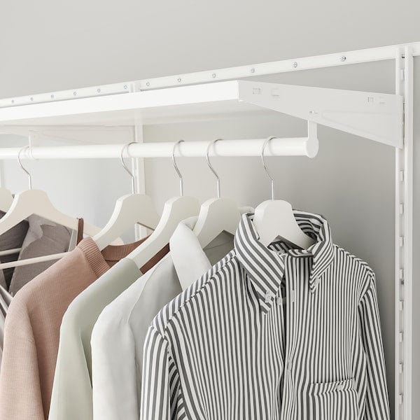 Ikea SKYTTA / BOAXEL - Walk-in wardrobe with sliding doors, aluminium/Auli mirror glass, 251x115x240 cm