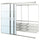 SKYTTA / BOAXEL - SKYTTA / BOAXEL Walk-in wardrobe with sliding doors, aluminium/Auli mirror glass, 251x115x205 cm