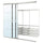 SKYTTA / BOAXEL - SKYTTA / BOAXEL Walk-in wardrobe with sliding doors, aluminium/Auli mirror glass, 251x115x240 cm