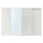 SKYTTA / HOKKSUND/AULI - SKYTTA / HOKKSUND/AULI Sliding door combination, aluminium/high-gloss light grey mirror glass, 301x205 cm