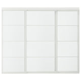 SKYTTA / LUNDBRÄSMA sliding door combination, white/checkered glass, 251x205 cm