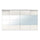 SKYTTA / MEHAMN/AULI - SKYTTA / MEHAMN/AULI Sliding door combination, aluminium/white mirror glass, 351x205 cm