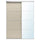SKYTTA / MEHAMN/AULI sliding door combination, aluminium double sided/grey-beige mirror glass, 177x240 cm