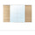 SKYTTA / MEHAMN/AULI - SKYTTA / MEHAMN/AULI Sliding door combination, aluminium/white stained oak effect mirror glass, 401x240 cm