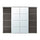 SKYTTA / MEHAMN/AULI - SKYTTA / MEHAMN/AULI Sliding door combination, aluminium/dark grey mirror glass, 301x240 cm