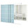 SKYTTA / PAX - Walk-in wardrobe with sliding doors, white double-face/Mehamn blue,276x160x205 cm