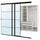 SKYTTA / PAX - Walk-in wardrobe with sliding doors, black / mirror glass,276x160x240 cm