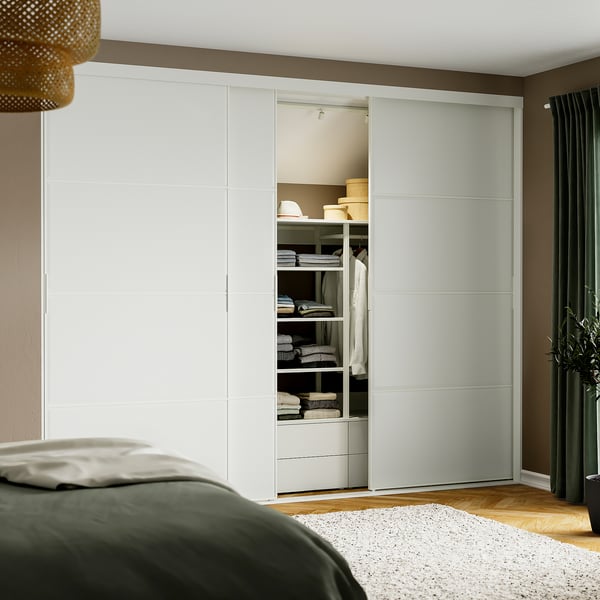 SKYTTA / TJÖRHOM sliding door combination, white/white