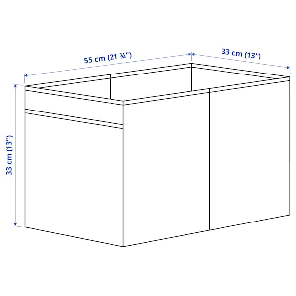SLÄKT box, beige, 55x33x33 cm