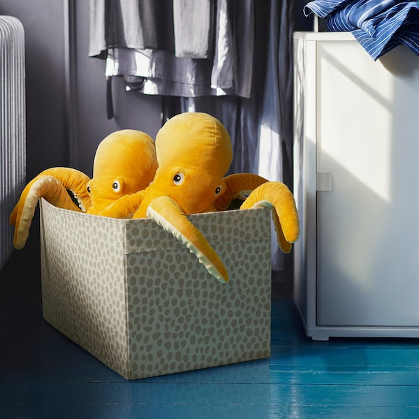 SLÄKT - Box, beige, 55x33x33 cm