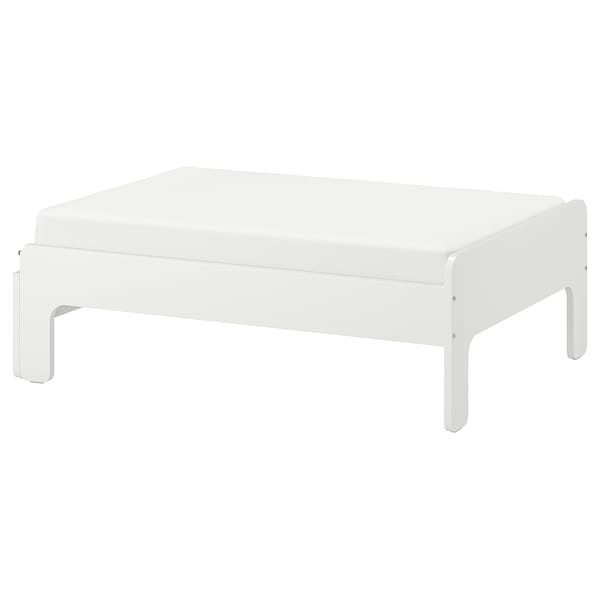 SLÄKT - Extendable bed, white, 80x200 cm