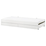 SLÄKT underbed with storage, white, 90x200 cm