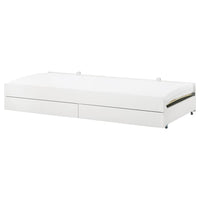 SLÄKT underbed with storage, white, 90x200 cm