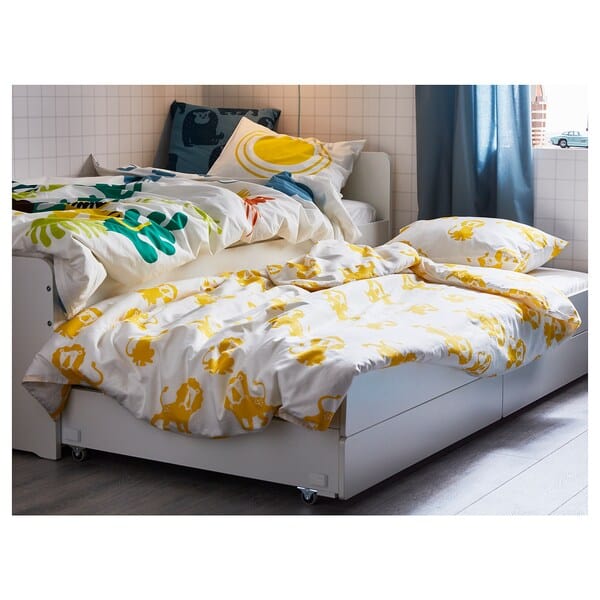 Ikea SLÄKT - Lower bed with storage, white, 90x200 cm